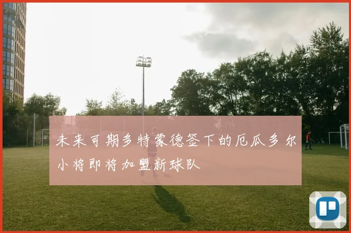 未来可期多特蒙德签下的厄瓜多尔小将即将加盟新球队